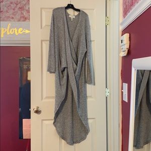 Stylish over high low sweater